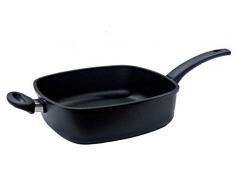 SKK 7248 Titan Durit Resist, Eckige Guss-Schmorpfanne 28 x 28 x 8cm, antihaft-beschichtete Pfanne, keramisch verstärkt, mit festem Griff, Backofen-fest, Made in Germany