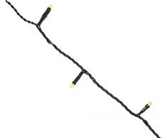 Konstsmide 3053-000OD Microlight Lichterkette / für AuÃen (IP44) / 24V AuÃentrafo / 200 gelbe Dioden / schwarzes Kabel