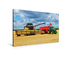 Premium Textil-Leinwand 90 x 60 cm Quer-Format Giganten in der Landwirtschaft - Mähdrescher | Wandbild, HD-Bild auf Keilrahmen, Fertigbild auf hochwertigem Vlies, Leinwanddruck von Peter Roder