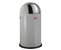 Wesco 175 831 Pushboy Abfallsammler 50 Liter cool Grey 40 x 40 x 75.5cm (L/B/H), Edelstahl