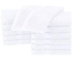 Pinzon Waschlappen aus Biobaumwoll-Mischgewebe, 12er-Pack, Weiß