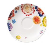 Villeroy & Boch 15cm Kaffeeuntertasse Anmut Bloom aus Premium Bone Porzellan in Multicolor