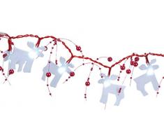 Best Season LED-LichterketteFelt Elk, 30-teilig Kabel: rot, Filzelche, 30 kaltweiß LED, Länge 1.75 m, batteriebetriebenSichtkarton 726-27