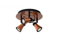 Lucide BOLO - Deckenstrahler - Ø 23 cm - LED Dim. - GU10 - 3x4,5W 3000K - Kupfer