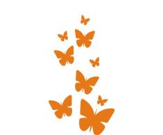 INDIGOS 4051095015000 Wandtattoo w183 Schmetterlinge 96 x 52 cm, orange