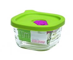 Lock & Lock LLG161 Ovenglas für Mikrowelle und Ofen, Glas, tranparent, 9.2 X 9.2 X 5.4 cm