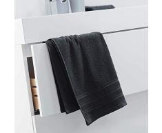 Douceur dIntérieur - 1800465, Handtuch, 50 X 90 cm, Vitamine, Frottee 450 G Unifarben, Schwarz