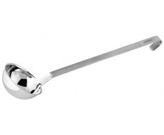 FMprofessional XL-Schöpflöffel 43 cm, Küchenhelfer aus Edelstahl, langlebige & elegante Suppenkelle (Farbe: Silber) Menge: 1 Stück