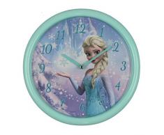 Disney Frozen ELSA Kinder Wanduhr, Metall, Mehrfarbig, 260 mm