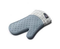 Zeal Silikon Heavy Duty Single Ofenhandschuh Handschuh Gingham, Duck Egg Blue (29 cm lang)