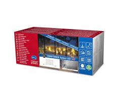 Konstsmide 4683-117 LED System Erweiterung / Lichternetz / für Außen (IP67) / schutzisoliert/umgossen / 104 warm weiße Dioden / schwarzes Softkabel