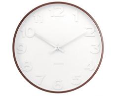 Karlsson Wanduhr Mr. White Numbers, Gehäuse Holz, Metall, 7 x 51 x 51 cm