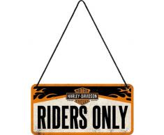 Nostalgic-Art 28003 Harley-Davidson - Riders Only | Blechschild | HÃ¤ngeschild | TÃ¼rschild | inkl. Kordel, 10x20 cm