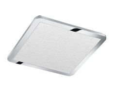 Trio Leuchten 656513006 Cesar A+, LED Deckenleuchte, Metall, 30 Watt, Integriert, Chrom, Switch-Dimmer, 60 x 60 x 2.7 cm