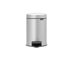Brabantia Treteimer mit Inneneimer aus Kunststoff, stahl, Metallic Grau, 3 Liter