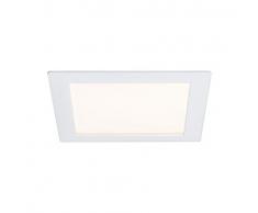 Paulmann Leuchten Paulmann 92098 Einbaupanel eckig Deckenleuchte 6,5W Licht 2700K Warmweià LED Panel Weià matt mit Dimmfunktion inklusive Leuchtmittel Einbauleuchte Aluminium 6.5 W