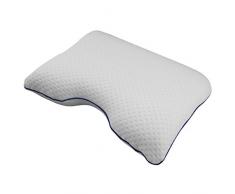Bellasoft Seitenschläferkissen „Russare Aria“ Orthopädisches Memory Foam Kissen für Seitenschläfer mit Thermobezug, 54x40x12cm Visco Schaum, Weiß