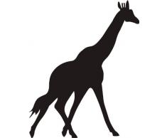 INDIGOS 4250380596440 Wandtattoo w058 Giraffe Afrika, 96 x 77 cm, schwarz