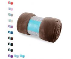 AmeliaHome 39304 Kuscheldecke 170x210 cm braun Decke Microfaser Mikrofaserdecke Fleecedecke Wohndecke Fleece weich sanft kuschelig schoko brown chocolate Tyler Collection