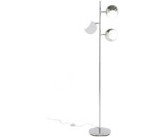 Kare 69841 Standleuchte Calotta Chrome, moderne Stehlampen im Retro Design, silber (H/B/T) 151x40x25,5cm
