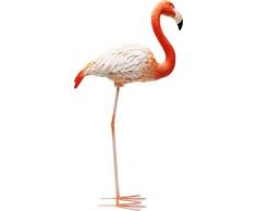 Kare Design Deko Figur Flamingo Road 75cm, große Dekofigur Flamingo, Tierfigur Pink, Dekoobjekt Flamingo stehend, (H/B/T) 75x34x16cm