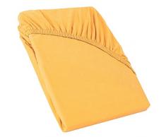 CelinaTex Perla Boxspringbett Wasserbett Topper Spannbettlaken 140x200-160x200 cm mais gelb Baumwolle Bettlaken Spannbetttuch