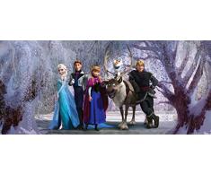 AG Design FTDh 0647 Disney Frozen Die Eiskönigin, Papier Fototapete Kinderzimmer - 202x90 cm - 1 Teil, Papier, multicolor, 0,1 x 202 x 90 cm