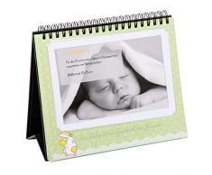 goldbuch Tischaufsteller Sweetheart, Fotorahmen für 12 Fotos im 10 x 15 Format als Flipaufsteller, Bilderrahmen mit Sprüchen, Fotoringbuch zum Selbstgestalten, Papier, Grün, ca. 18 x 16 x 2 cm