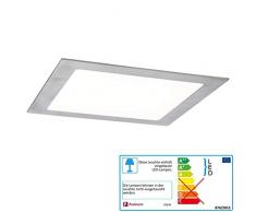 Paulmann Leuchten Paulmann 92039 Einbaupanel eckig Deckenleuchte 14W Licht 2700K Warmweià LED Panel Eisen gebürstet mit Dimmfunktion inklusive Leuchtmittel Einbauleuchte Aluminium 14 W
