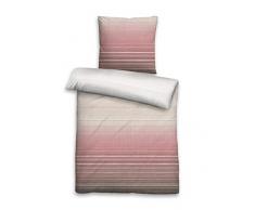 biberna 0636058 Mako-Satin Bettwäsche Garnitur mit Kopfkissenbezug (Baumwolle) 1x 200x200 cm + 2X 80x80 cm, gelb