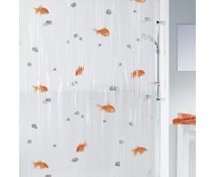 Spirella Anti-Schimmel Duschvorhang Goldfisch Anti-Bakteriell, waschbar, wasserdicht Vinyl 180x200cm Weiß