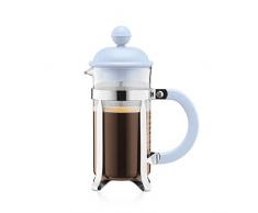 Bodum 1913-338B-Y19 CAFFETTIERA Kaffeebereiter mit Kunststoffdeckel, 3 Tassen, 0.35 l, Edelstahl, Glas