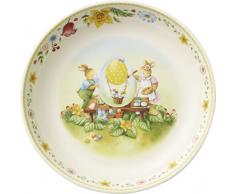 Villeroy & Boch Spring Fantasy Osterkörbchen Groß, Bunny Family, Porzellan, 29 x 6 cm, weiß