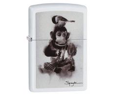 Zippo Feuerzeug, Messing, Weiß, one Size