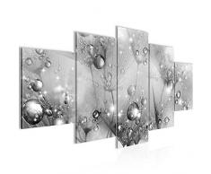 Bilder Blumen Pusteblume Wandbild 200 x 100 cm Vlies - Leinwand Bild XXL Format Wandbilder Wohnzimmer Wohnung Deko Kunstdrucke Weiß 5 Teilig - MADE IN GERMANY - Fertig zum Aufhängen 020851c