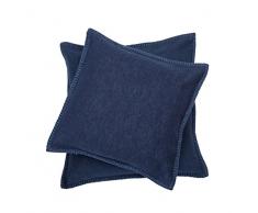 David Fussenegger Sylt Kissenhülle, Baumwolle, Marine, 50x50 cm, 2