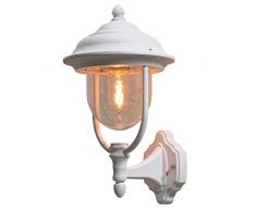 Konstsmide Parma 7223-250 Wandleuchte / B: 24cm T: 26cm H: 43cm / 1x75W / IP43 / lackiertes Aluminium / matt-weiß