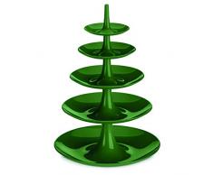 koziol BABELL Etagere, Servierplatte, Serviertablett, Servierständer, Kuchen, Cupcakes, Kunststoff, forest green, BIG
