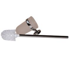 Emco loft WC Bürstengarnitur (Toilettenbürste mit Glashalter, Kristallglas satiniert, Wandmontage) chrom, 71500100
