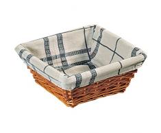 Kesper Brotkorb eckig aus Weide, Holz, braun, 26 x 26 x 12 cm