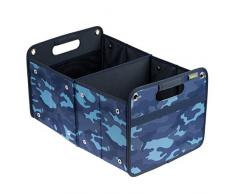 Faltbox Outdoor Camo Blau / Camouflage 32x50x27,5cm abwischbar schmutzabweisend stabil Polyester Flussfahrt Paddeln Draußen Transport Abenteuer wasserabweisend Verladen