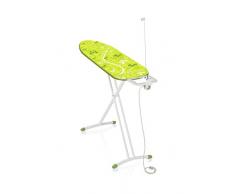 Leifheit Bügeltisch Air Board M Solid Plus, Color Edition shiny green, höhenverstellbar, Bügelbrett für Dampfbügeleisen, Dampfbügeltisch mit Zwei-Seiten-Bügeleffekt für 33% schnelleres Bügeln