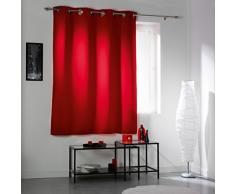 Douceur dIntérieur - 1604451, Vorhang Mit Osen, 140 X 180 cm, Cocoon, Verdunkelungsvorhang Unifarben, Rot