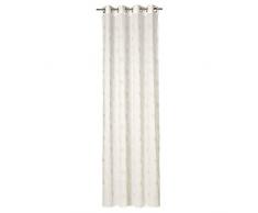 Schöner Wohnen 70023-030-140-250 Ösenschal Stickflower 140 x 250 cm, Natur