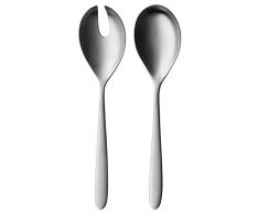 WMF Salatbesteck 2-teilig Salatgabel Servierlöffel Silk Cromargan Edelstahl rostfrei mattiert