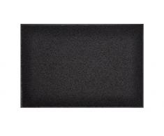 deco-mat Eco Uni Fußmatte mit Rand rutschfest und waschbar – Fussabtreter aus 100% Recyclingmaterial – Schwarz 57 x 85 cm