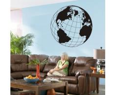 INDIGOS 4052166148863 Wandtattoo w666 Globen Wandaufkleber 120 x 119 cm, schwarz