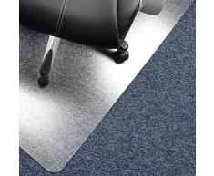 Floortex Bodenschutzmatte | Bürostuhlunterlage Ecotex evolutionmat | 120 x 150 cm | aus verbessertem Polymer mit bis zu 50 % recyceltem Inhalt | transparent | rechteckig | TÜV zertifiziert | für standardflorige Teppichböden