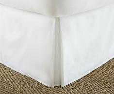 ienjoy Home Premium Bundfaltenhose Staub Rüsche Bett Rock, weiß, Twin