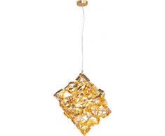 Kare Design Hängeleuchte Streamers Square, Glamouröse, Quadratische Hängelampe in der Farbe Gold, Ausgefallene Esszimmerlampe, verschiedene Ausführungen erhältlich (H/B/T) 70 55 55